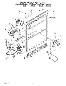 03 - Door And Latch Parts parts for Kitchenaid Dishwasher KUDS01ILBT5 from AppliancePartsPros.com