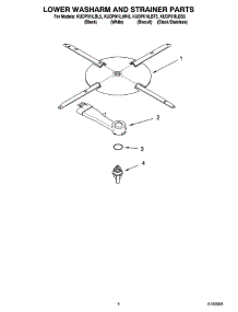 04 - Lower Washarm And Strainer Parts parts for Kitchenaid Dishwasher KUDP01ILBT5 from AppliancePartsPros.com