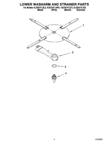 04 - Lower Washarm And Strainer Parts parts for Kitchenaid Dishwasher KUDS01FLBT5 from AppliancePartsPros.com