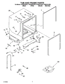 07 - Tub And Frame Parts parts for Kitchenaid Dishwasher KUDS01ILBT5 from AppliancePartsPros.com