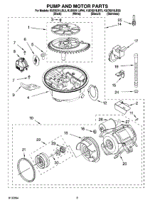 08 - Pump And Motor Parts parts for Kitchenaid Dishwasher KUDS01ILBT5 from AppliancePartsPros.com