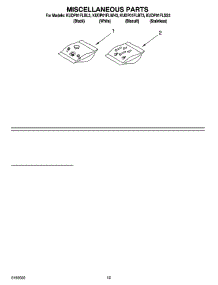12 - Miscellaneous Parts Optional Parts (Not Included) parts for Kitchenaid Dishwasher KUDP01FLBL3 from AppliancePartsPros.com