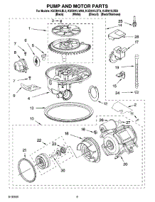 08 - Pump And Motor Parts parts for Kitchenaid Dishwasher KUDI01ILBL3 from AppliancePartsPros.com