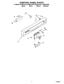 02 - Control Panel Parts parts for Kitchenaid Dishwasher KUDS01ILBS3 from AppliancePartsPros.com