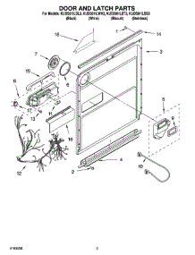 03 - Door And Latch Parts parts for Kitchenaid Dishwasher KUDS01ILBS3 from AppliancePartsPros.com