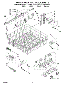 09 - Upper Rack And Track Parts parts for Kitchenaid Dishwasher KUDS01ILBS3 from AppliancePartsPros.com