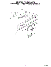 02 - Control Panel Parts parts for Kitchenaid Dishwasher KUDP01DLWH3 from AppliancePartsPros.com