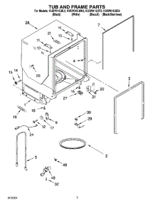 07 - Tub And Frame Parts parts for Kitchenaid Dishwasher KUDP01ILBT3 from AppliancePartsPros.com