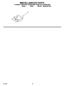 12 - Miscellaneous Parts Optional Parts (Not Included) parts for Kitchenaid Dishwasher KUDP01ILBT3 from AppliancePartsPros.com