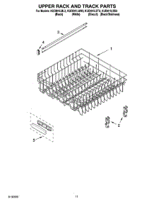 09 - Upper Rack And Track Parts parts for Kitchenaid Dishwasher KUDI01ILBS3 from AppliancePartsPros.com