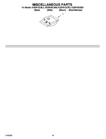 12 - Miscellaneous Parts Optional Parts (Not Included) parts for Kitchenaid Dishwasher KUDP01DLBL3 from AppliancePartsPros.com