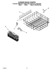 11 - Lower Rack Parts, Optional Parts (Not Included) parts for Kitchenaid Dishwasher KUDI01ILWH4 from AppliancePartsPros.com