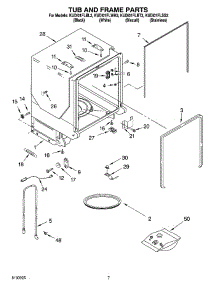 07 - Tub And Frame Parts parts for Kitchenaid Dishwasher KUDI01FLSS3 from AppliancePartsPros.com