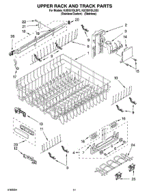 09 - Upper Rack And Track Parts parts for Kitchenaid Dishwasher KUDS01DLSS3 from AppliancePartsPros.com