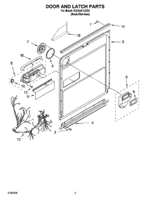 03 - Door And Latch Parts parts for Kitchenaid Dishwasher KUDL01ILBS3 from AppliancePartsPros.com