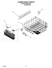 11 - Lower Rack Parts parts for Kitchenaid Dishwasher KUDL01ILBS3 from AppliancePartsPros.com