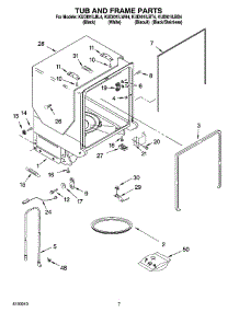 07 - Tub And Frame Parts parts for Kitchenaid Dishwasher KUDI01ILBS4 from AppliancePartsPros.com
