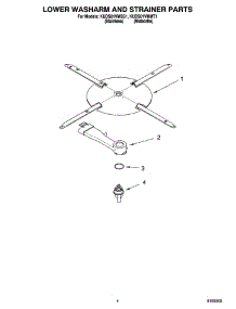 04 - Lower Washarm And Strainer Parts parts for Kitchenaid Dishwasher KUDS01VMMT1 from AppliancePartsPros.com