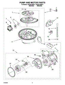 08 - Pump And Motor Parts parts for Kitchenaid Dishwasher KUDS01VMMT1 from AppliancePartsPros.com
