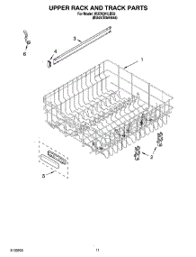 09 - Upper Rack And Track Parts parts for Kitchenaid Dishwasher KUDK01ILBS2 from AppliancePartsPros.com