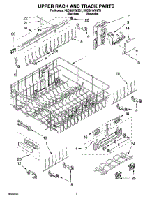 09 - Upper Rack And Track Parts parts for Kitchenaid Dishwasher KUDS01VMSS1 from AppliancePartsPros.com