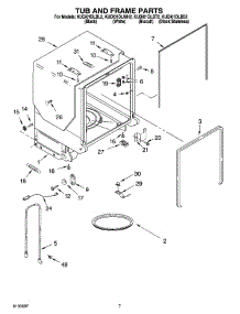 07 - Tub And Frame Parts parts for Kitchenaid Dishwasher KUDI01DLWH2 from AppliancePartsPros.com