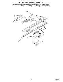 02 - Control Panel Parts parts for Kitchenaid Dishwasher KUDP01DLBS2 from AppliancePartsPros.com
