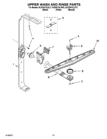 10 - Upper Wash And Rinse Parts parts for Kitchenaid Dishwasher KUDS01DLWH2 from AppliancePartsPros.com