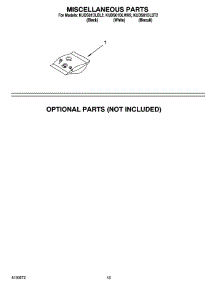 12 - Miscellaneous Parts Optional Parts (Not Included) parts for Kitchenaid Dishwasher KUDS01DLWH2 from AppliancePartsPros.com