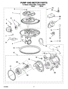 08 - Pump And Motor Parts parts for Kitchenaid Dishwasher KUDC01TMBL1 from AppliancePartsPros.com