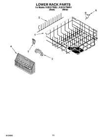 11 - Lower Rack Parts parts for Kitchenaid Dishwasher KUDC01TMBL1 from AppliancePartsPros.com