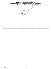 12 - Miscellaneous Parts Optional Parts (Not Included) parts for Kitchenaid Dishwasher KUDP01DLWH2 from AppliancePartsPros.com