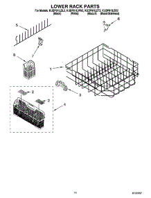 11 - Lower Rack Parts parts for Kitchenaid Dishwasher KUDP01ILBT2 from AppliancePartsPros.com