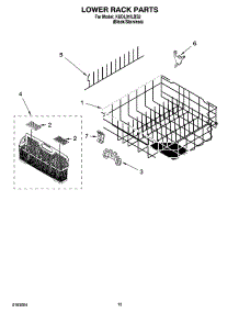 11 - Lower Rack Parts parts for Kitchenaid Dishwasher KUDL01ILBS2 from AppliancePartsPros.com