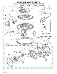 08 - Pump And Motor Parts parts for Kitchenaid Dishwasher KUDI01FLBL2 from AppliancePartsPros.com