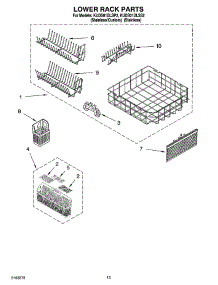 10 - Lower Rack Parts parts for Kitchenaid Dishwasher KUDS01DLSS2 from AppliancePartsPros.com