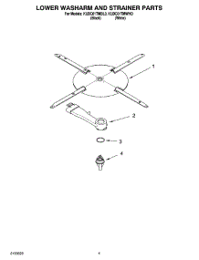 04 - Lower Washarm And Strainer Parts parts for Kitchenaid Dishwasher KUDC01TMBL0 from AppliancePartsPros.com