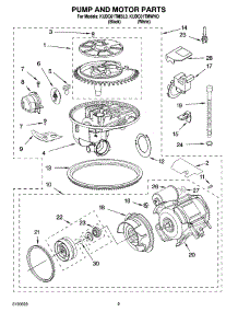 08 - Pump And Motor Parts parts for Kitchenaid Dishwasher KUDC01TMWHO from AppliancePartsPros.com