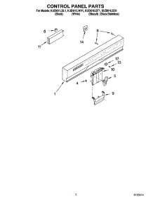 02 - Control Panel Parts parts for Kitchenaid Dishwasher KUDI01ILBT1 from AppliancePartsPros.com