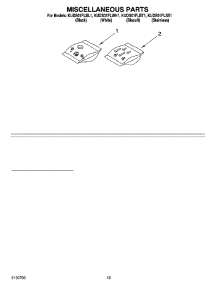 12 - Miscellaneous Parts Optional Parts (Not Included) parts for Kitchenaid Dishwasher KUDS01FLBL1 from AppliancePartsPros.com