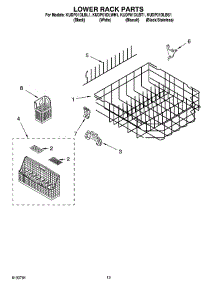 10 - Lower Rack Parts parts for Kitchenaid Dishwasher KUDP01DLBT1 from AppliancePartsPros.com
