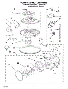 08 - Pump And Motor Parts parts for Kitchenaid Dishwasher KUDS01DLSS1 from AppliancePartsPros.com
