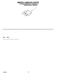 12 - Miscellaneous Parts Optional Parts (Not Included) parts for Kitchenaid Dishwasher KUDS01DLSS1 from AppliancePartsPros.com