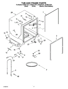 07 - Tub And Frame Parts parts for Kitchenaid Dishwasher KUDI01ILBL1 from AppliancePartsPros.com
