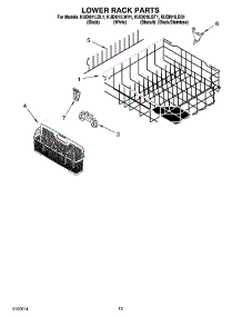 11 - Lower Rack Parts parts for Kitchenaid Dishwasher KUDI01ILBL1 from AppliancePartsPros.com