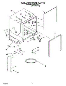 07 - Tub And Frame Parts parts for Kitchenaid Dishwasher KUDK01ILBS1 from AppliancePartsPros.com