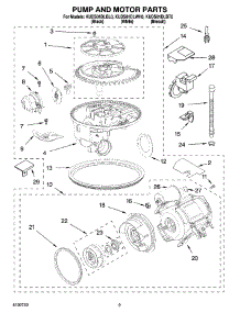 08 - Pump And Motor Parts parts for Kitchenaid Dishwasher KUDS01DLWH0 from AppliancePartsPros.com