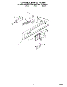 02 - Control Panel Parts parts for Kitchenaid Dishwasher KUDS01DLBL0 from AppliancePartsPros.com