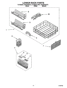 11 - Lower Rack Parts parts for Kitchenaid Dishwasher KUDS01DLBL0 from AppliancePartsPros.com