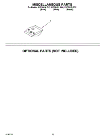 12 - Miscellaneous Parts Optional Parts (Not Included) parts for Kitchenaid Dishwasher KUDS01DLBL0 from AppliancePartsPros.com